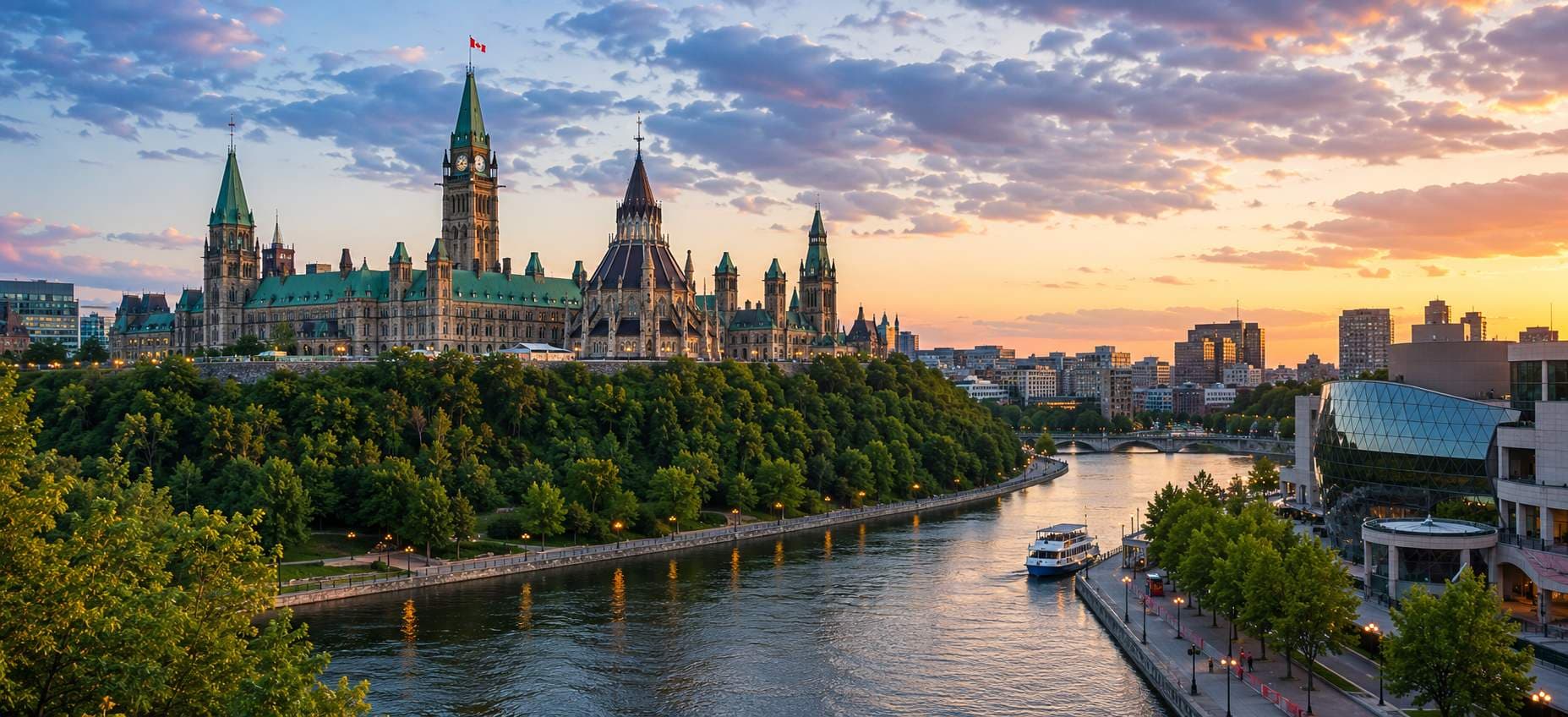 Campus da CLLC em Ottawa, ao lado do Parlamento canadense